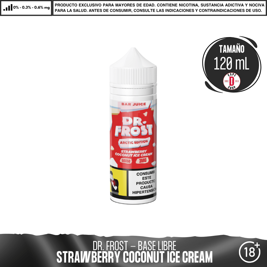 Dr Frost - Strawberry Coconut Ice Cream - Juice | Eliquid de Dr Frost DIY Vape Shop Dr Frost - Strawberry Coconut Ice Cream - Juice | Eliquid de Dr Frost DIY Vape Shop