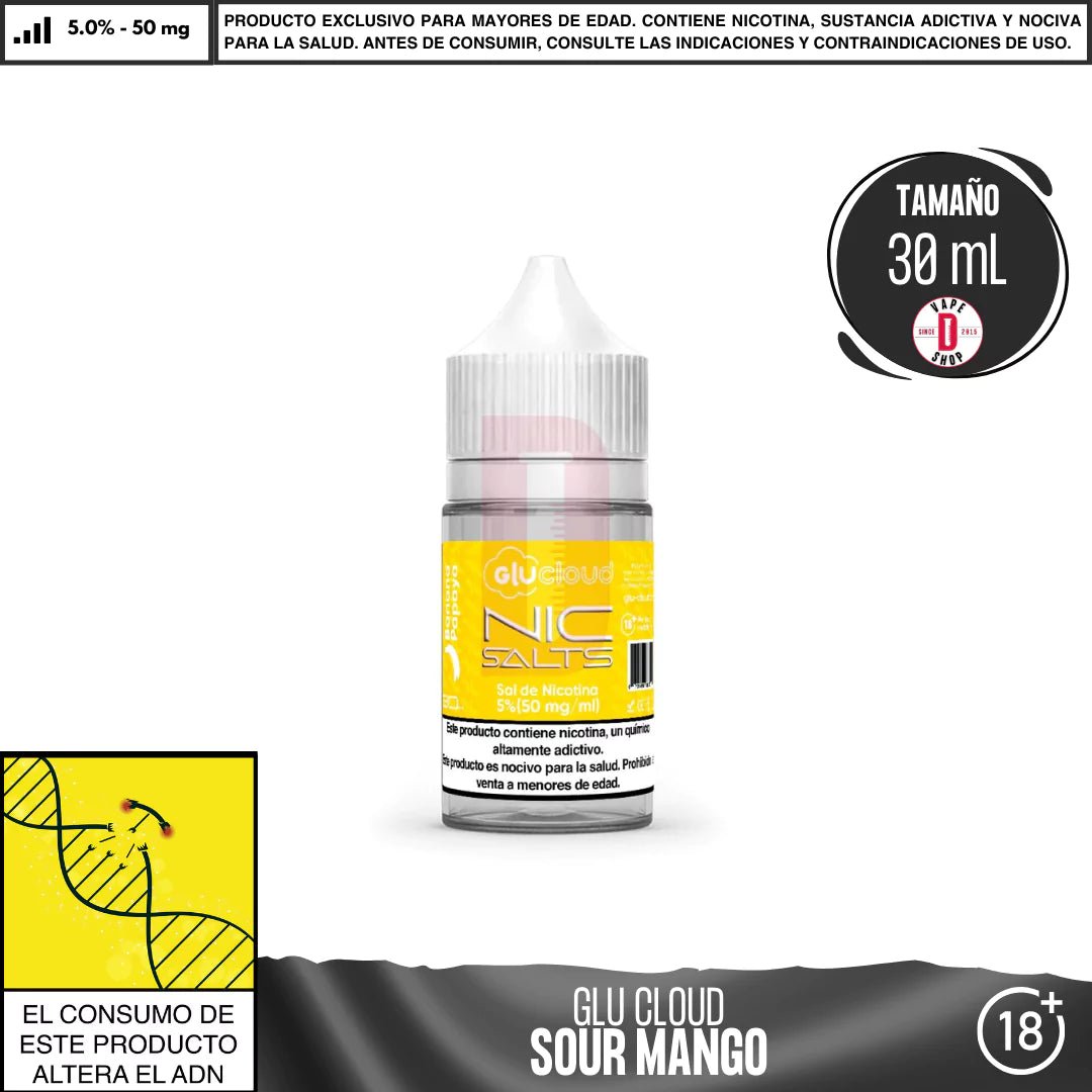 Banana Papaya Salts - Sales de Nicotina - Glu Cloud | SN - GLUC - BAP - 50