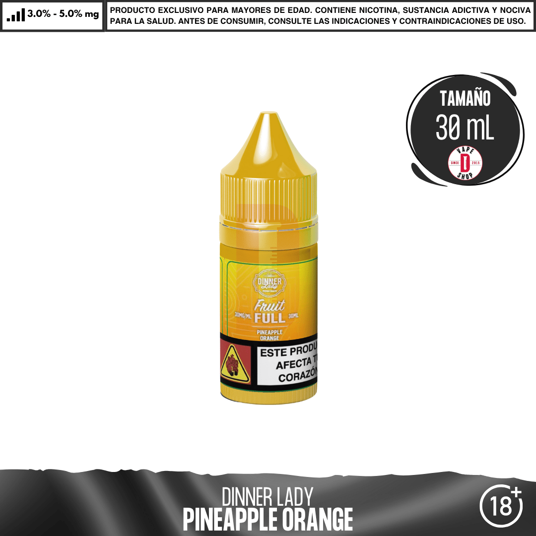 Dinner Lady - Full Fruit - Pineapple Orange Salts - Sales de Nicotina - Dinner Lady | SN-DL-FF-PO-30