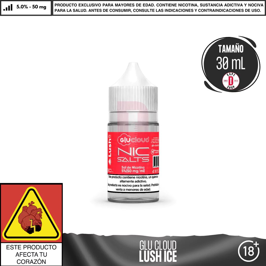 Lush Ice Salts - Sales de Nicotina - Glu Cloud | SN - GLUC - LUI - 50