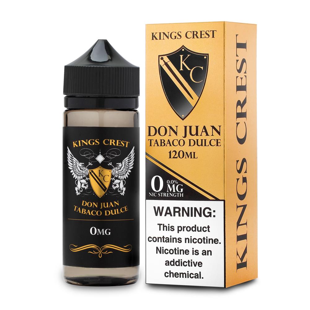Don Juan Tabaco Dulce Salts - Sales de Nicotina de Kings Crest en DIY Vape.