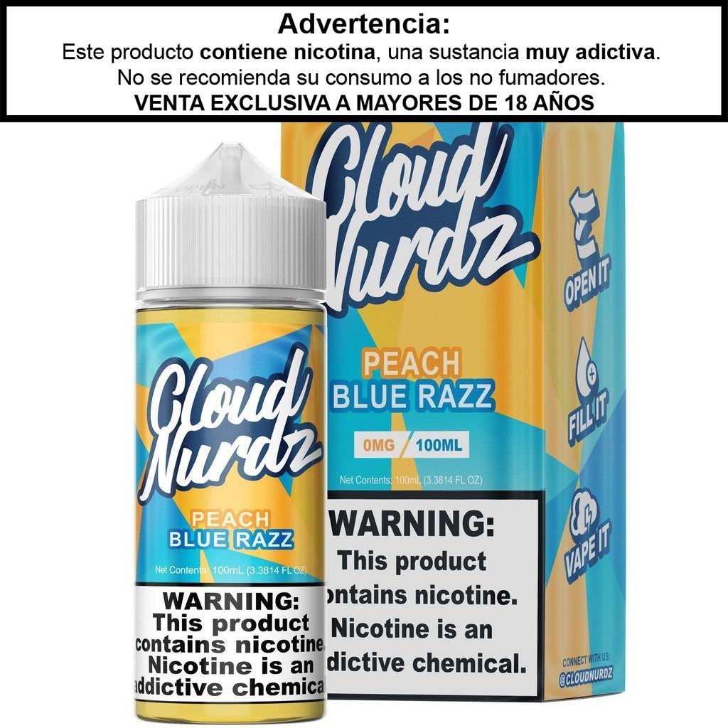 Peach Blue Razz - Eliquid - Cloud Nurdz | BL-CLN-PBR-00