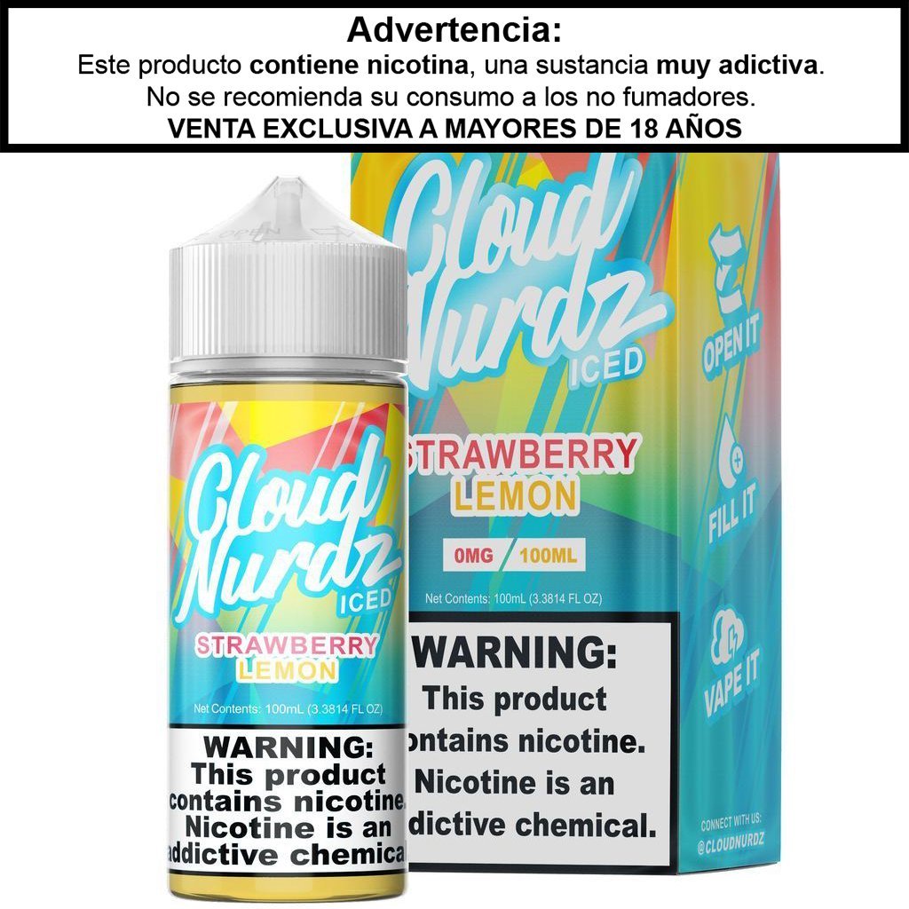 Strawberry Lemon ICED - Eliquid - Cloud Nurdz | BL-CLN-SLI-00