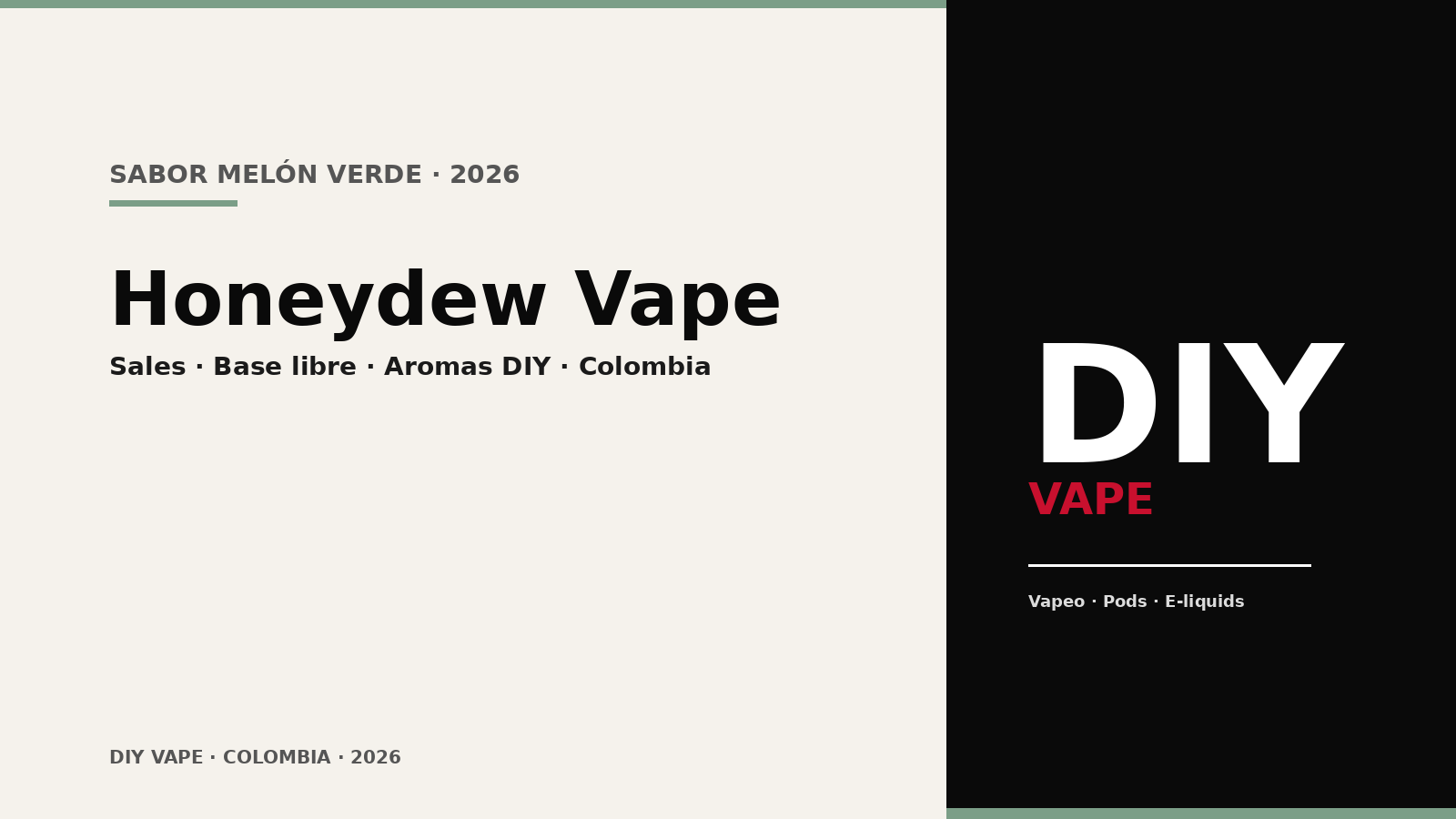 Honeydew vape — sabor melón verde en Colombia 2026 · DIY Vape Shop