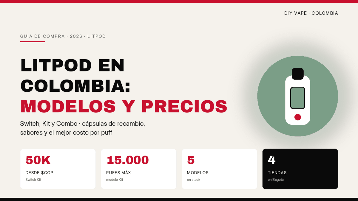 Litpod en Colombia: Modelos, Cápsulas y Precios 2026 - DIY Vape Shop