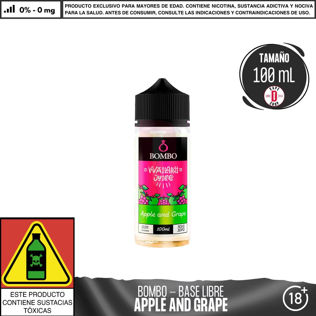 Apple and Grape - Eliquid - Bombo | BL - BOM - WAI - APG - 00