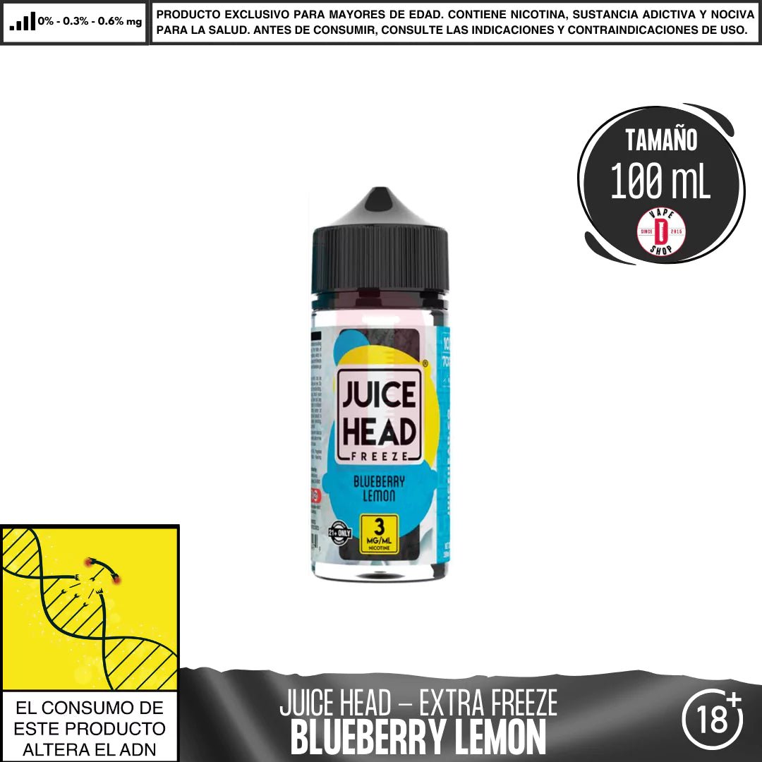 Blueberry Lemon Extra Freeze - Eliquid - Juice Head | BL - JH - BLF - 00