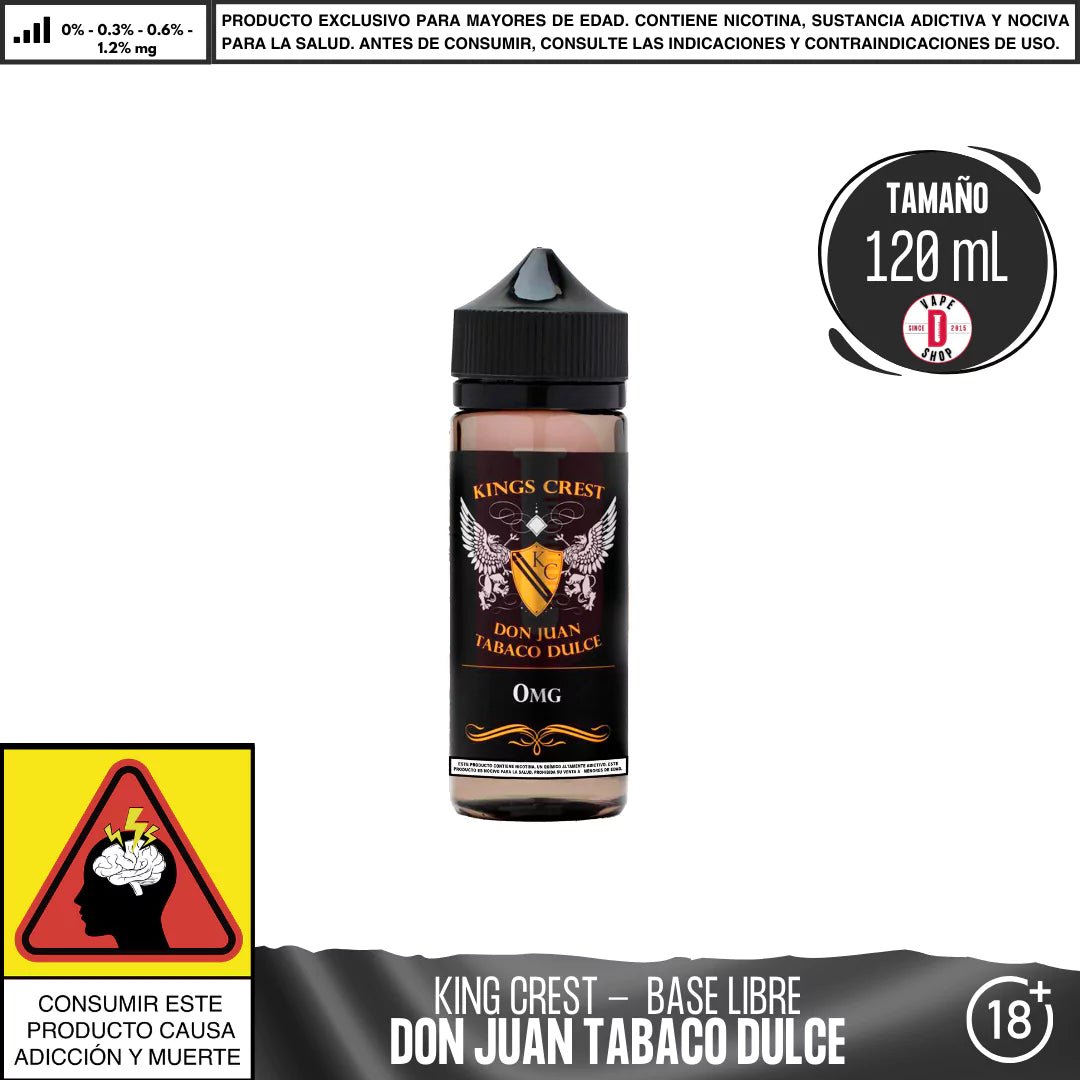 Don Juan Tabaco Dulce - Eliquid - King's Crest | BL - KK - DJD - 00