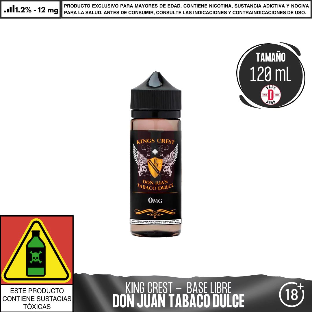 Don Juan Tabaco Dulce - Eliquid - King's Crest | BL - KK - DJD - 12