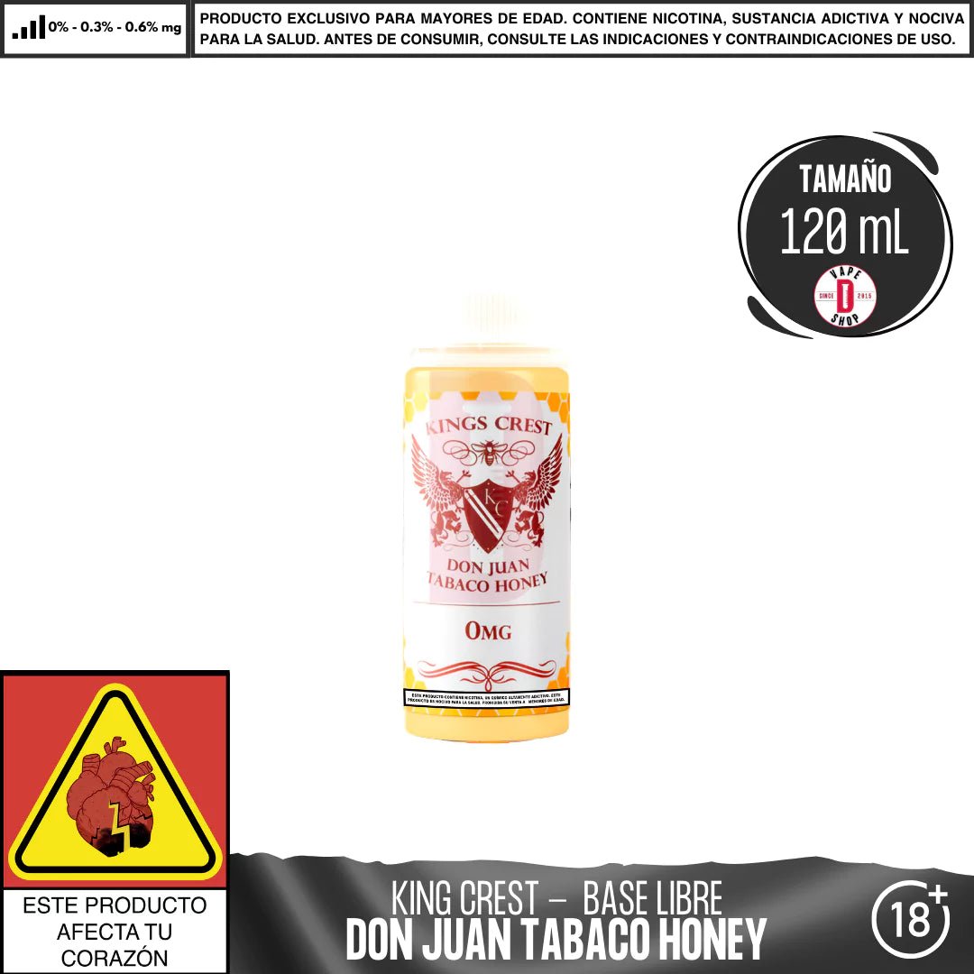 Don Juan Tabaco Honey - Eliquid - King's Crest | BL - KK - DJTH - 00