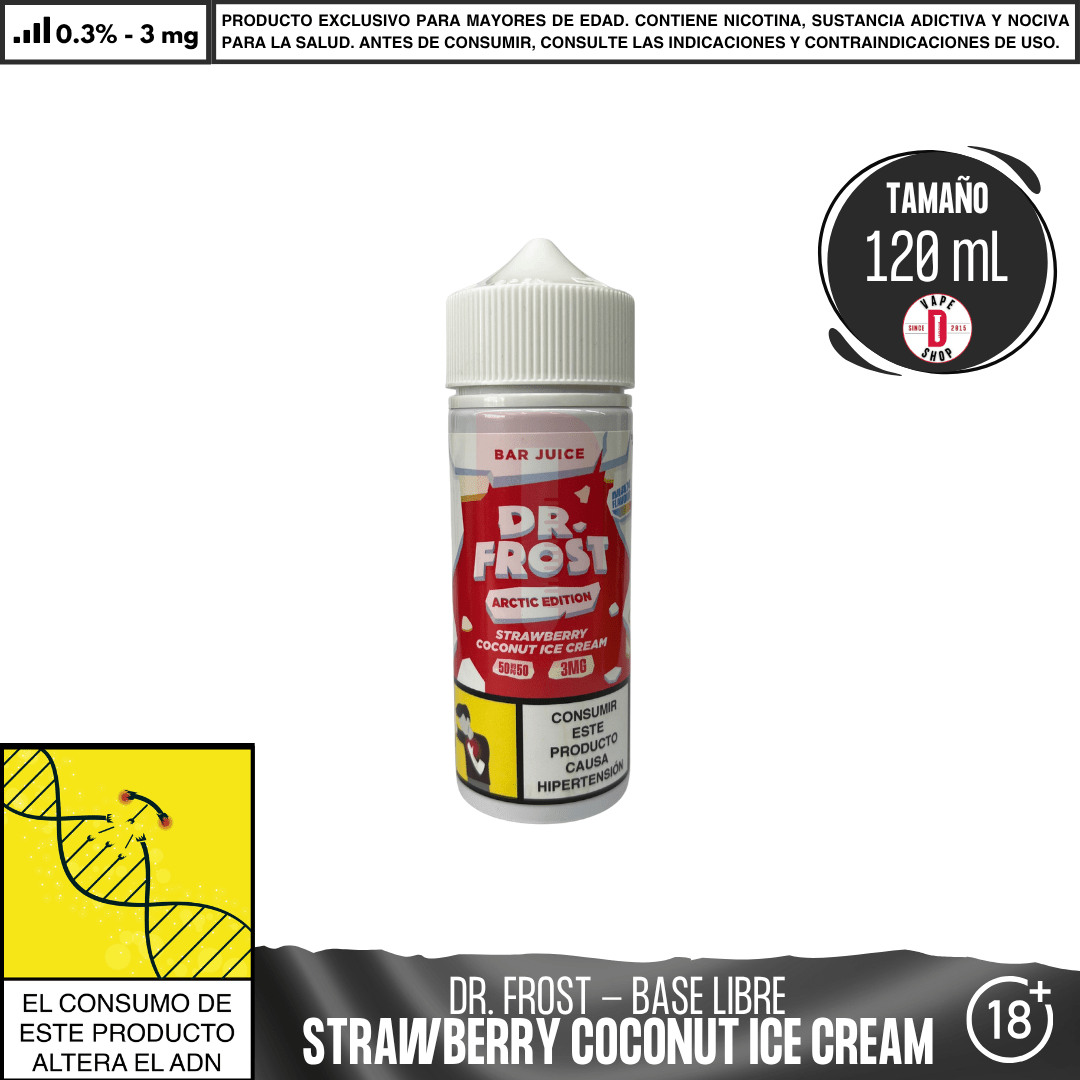 Dr Frost - Strawberry Coconut Ice Cream - Juice - Eliquid - Dr Frost | BL - DF - AE - BJ - SC - 03