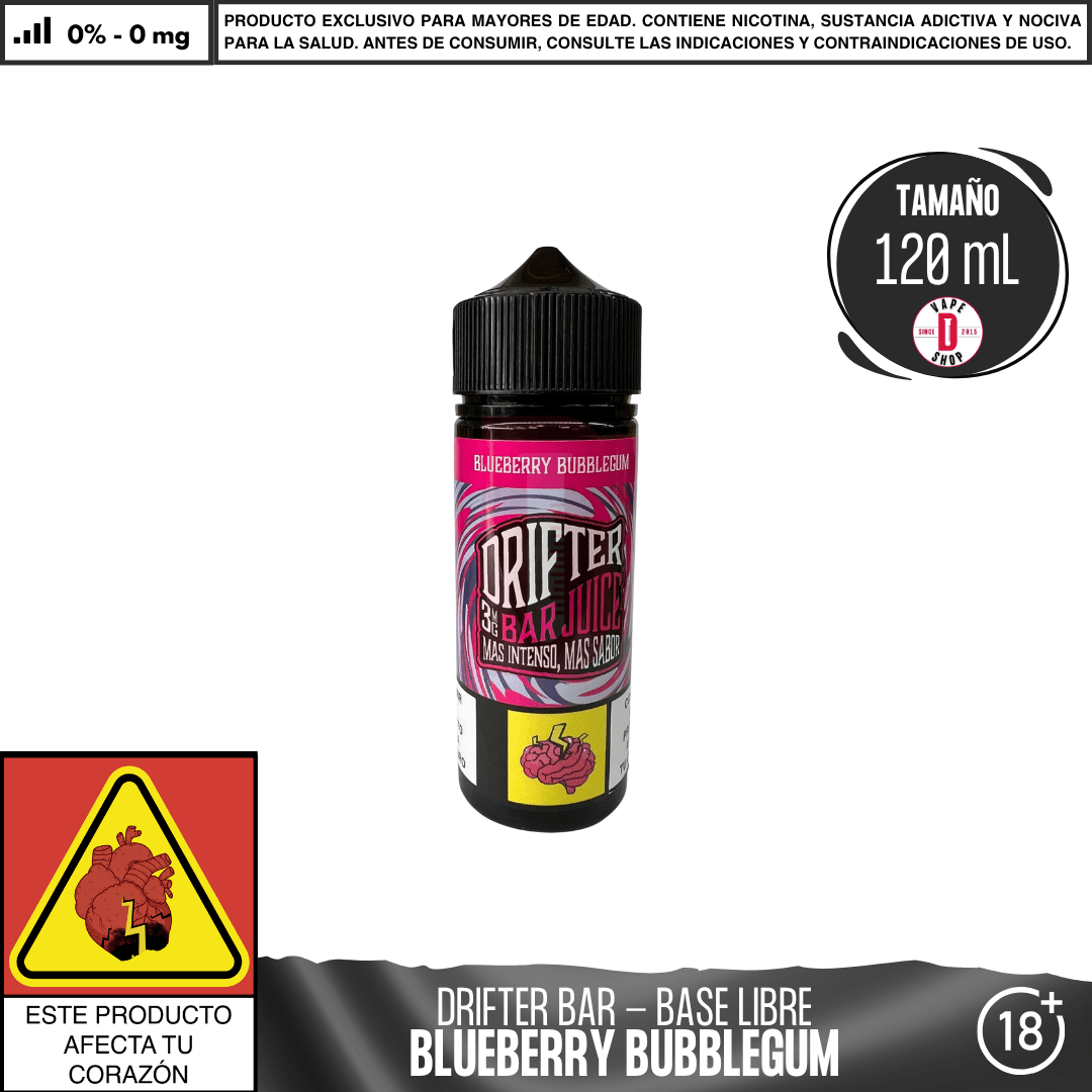 Drifter Bar Blueberry Bubblegum - Eliquid - Juice Sauz | BL - JUS - DRB - BBG - 00