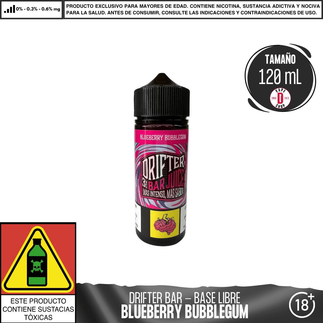 Drifter Bar Blueberry Bubblegum - Eliquid - Juice Sauz | BL - JUS - DRB - BBG - 00