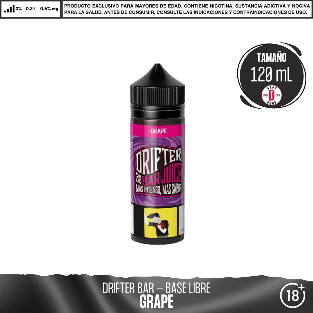 Drifter Bar Grape - Eliquid - Juice Sauz | BL-JUS-DRB-GRA-00