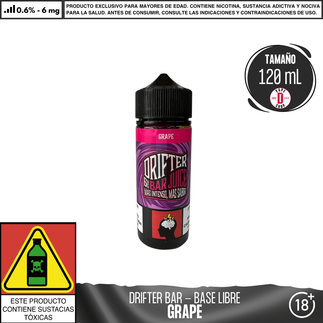 Drifter Bar Grape - Eliquid - Juice Sauz | BL - JUS - DRB - GRA - 06