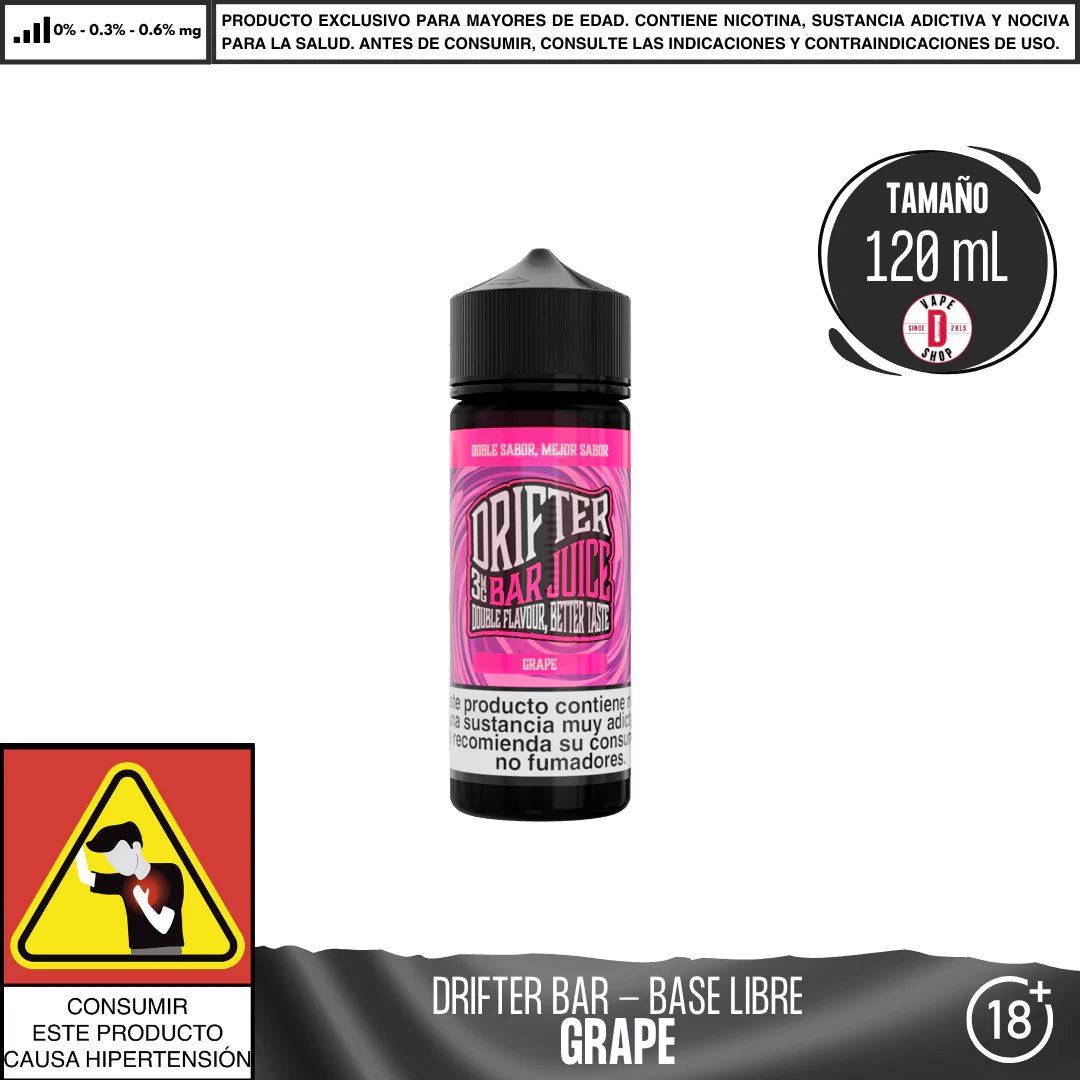 Drifter Bar Grape - Eliquid - Juice Sauz | BL - JUS - DRB - GRA - 00