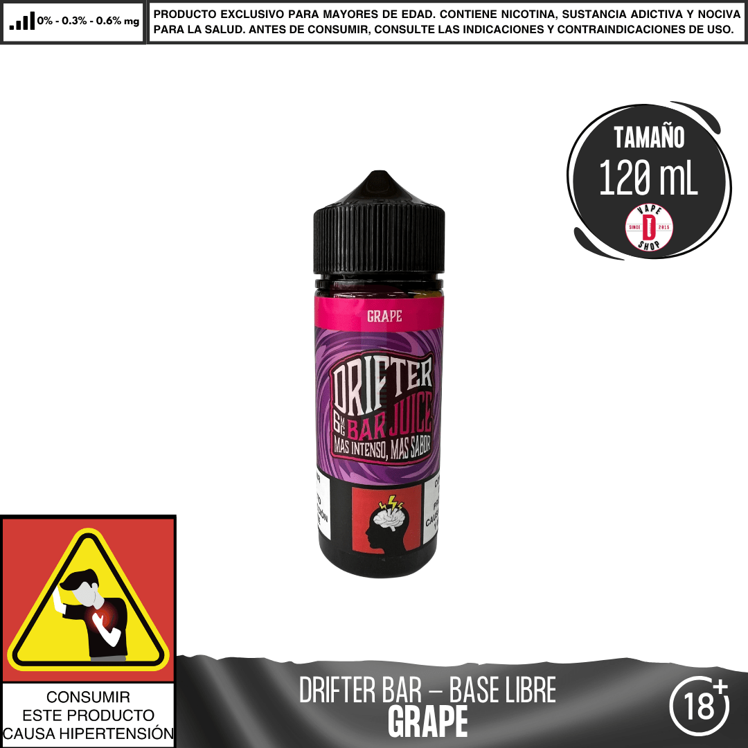 Drifter Bar Grape - Eliquid - Juice Sauz | BL - JUS - DRB - GRA - 00