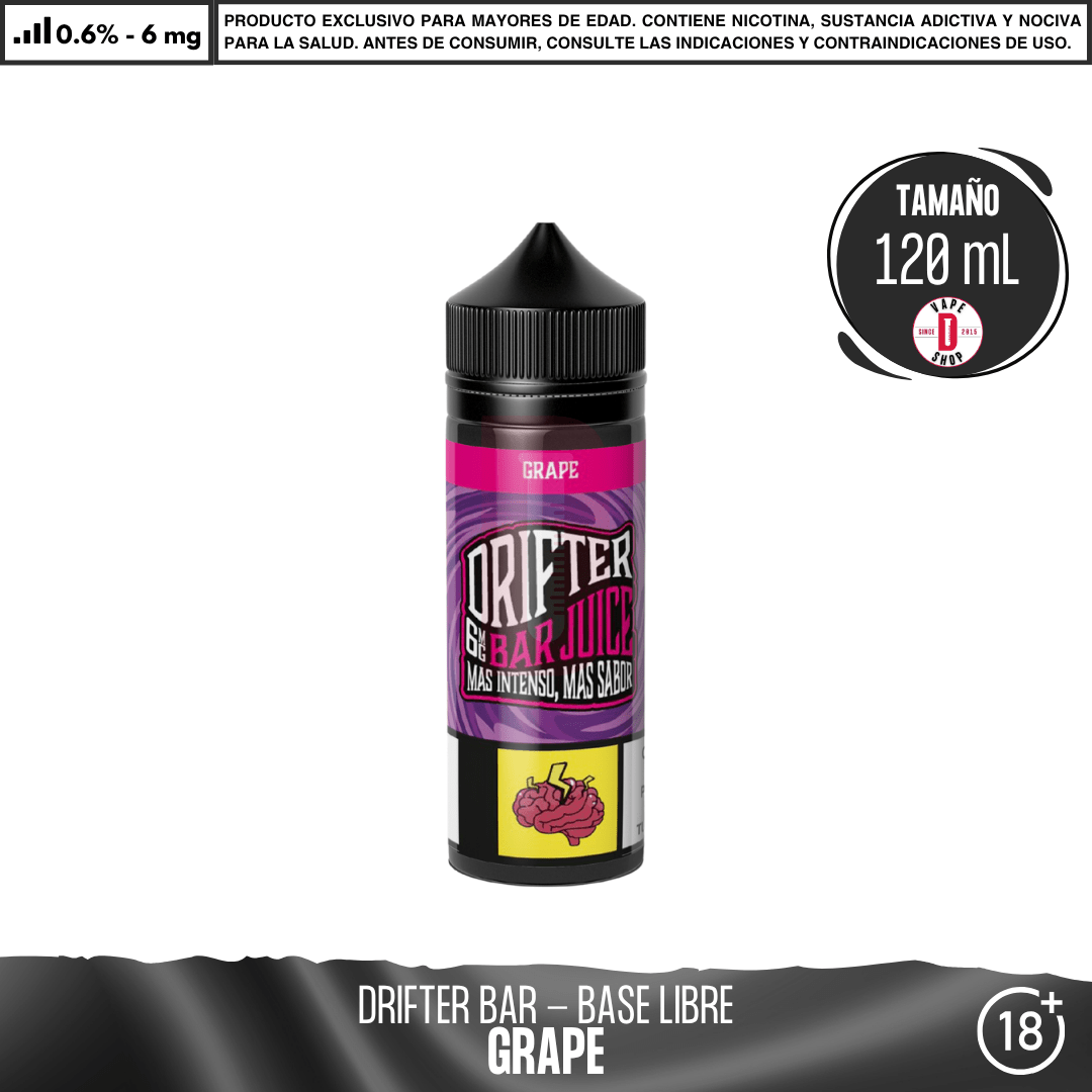 Drifter Bar Grape - Eliquid - Juice Sauz | BL-JUS-DRB-GRA-06