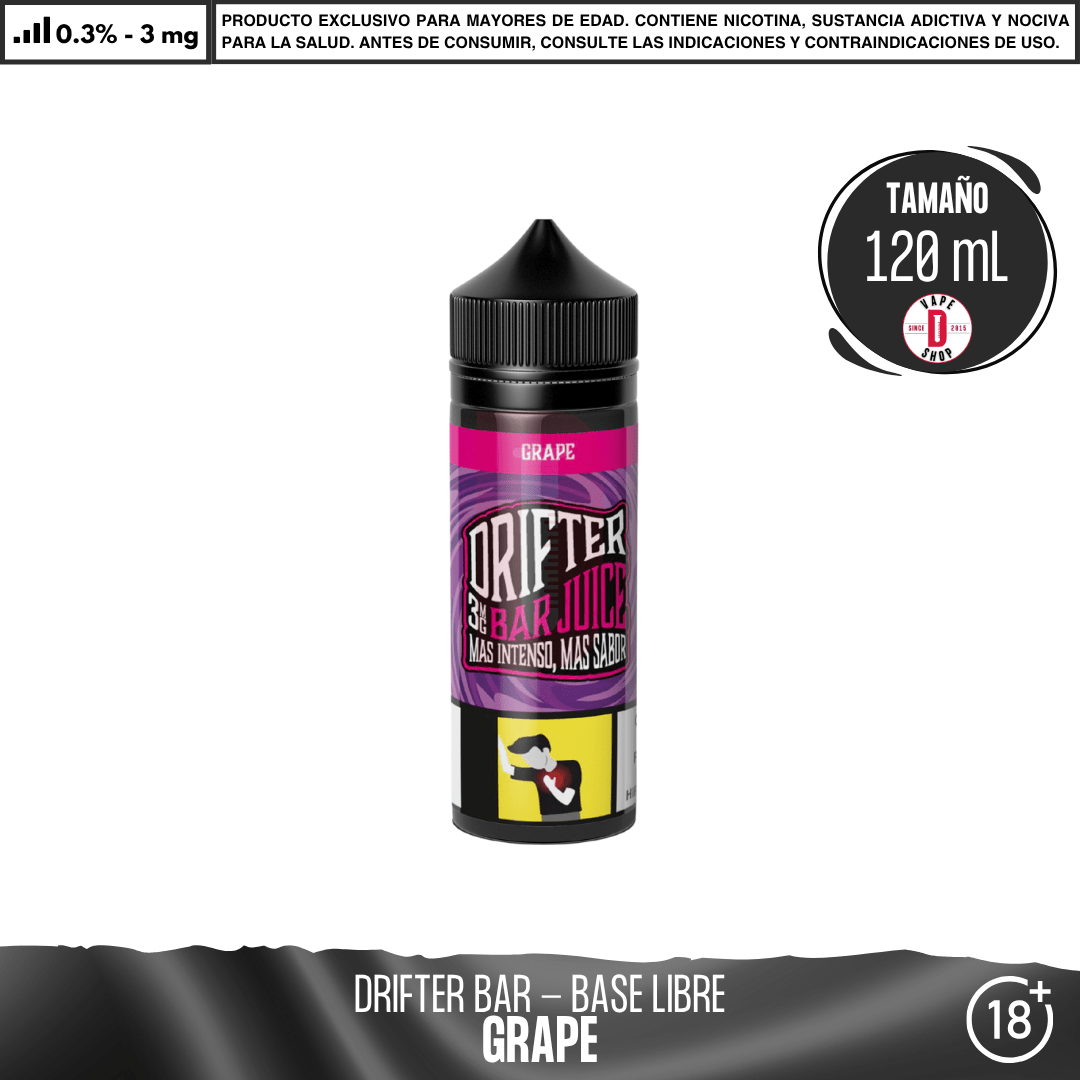 Drifter Bar Grape - Eliquid - Juice Sauz | BL-JUS-DRB-GRA-03