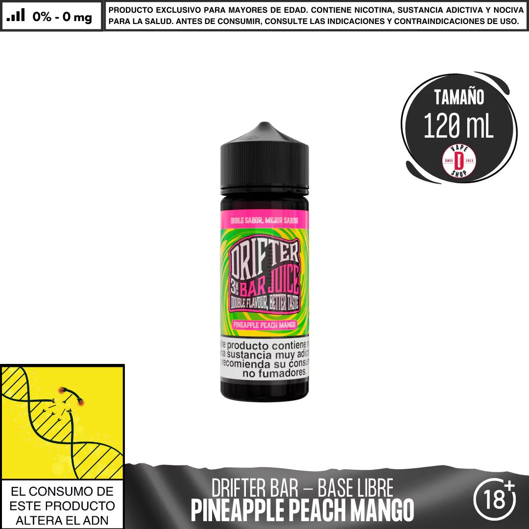 Drifter Bar Pineapple Peach Mango - Eliquid - Juice Sauz | BL - JUS - DRB - PPM - 00