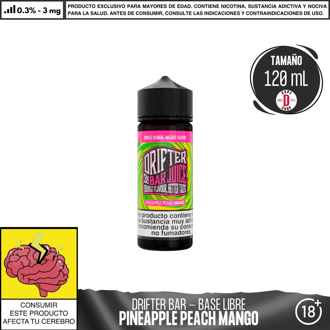 Drifter Bar Pineapple Peach Mango - Eliquid - Juice Sauz | BL - JUS - DRB - PPM - 03