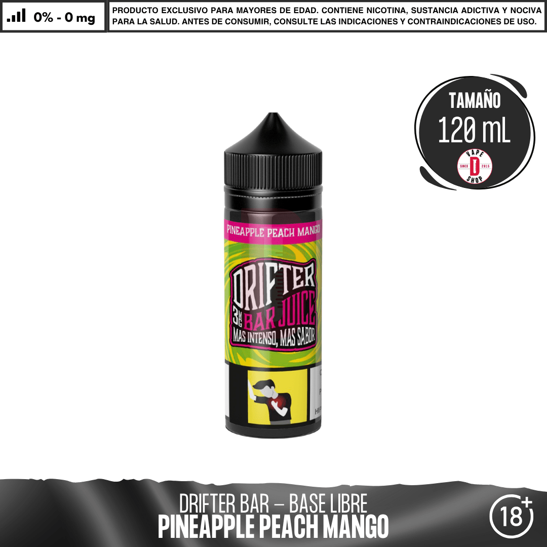 Drifter Bar Pineapple Peach Mango - Eliquid - Juice Sauz | BL-JUS-DRB-PPM-00
