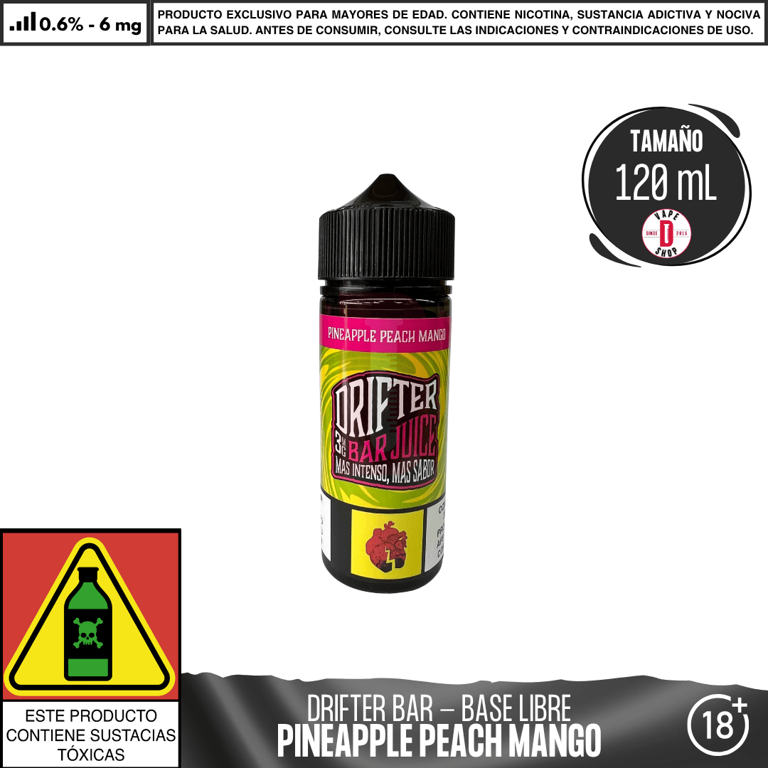 Drifter Bar Pineapple Peach Mango - Eliquid - Juice Sauz | BL - JUS - DRB - PPM - 06