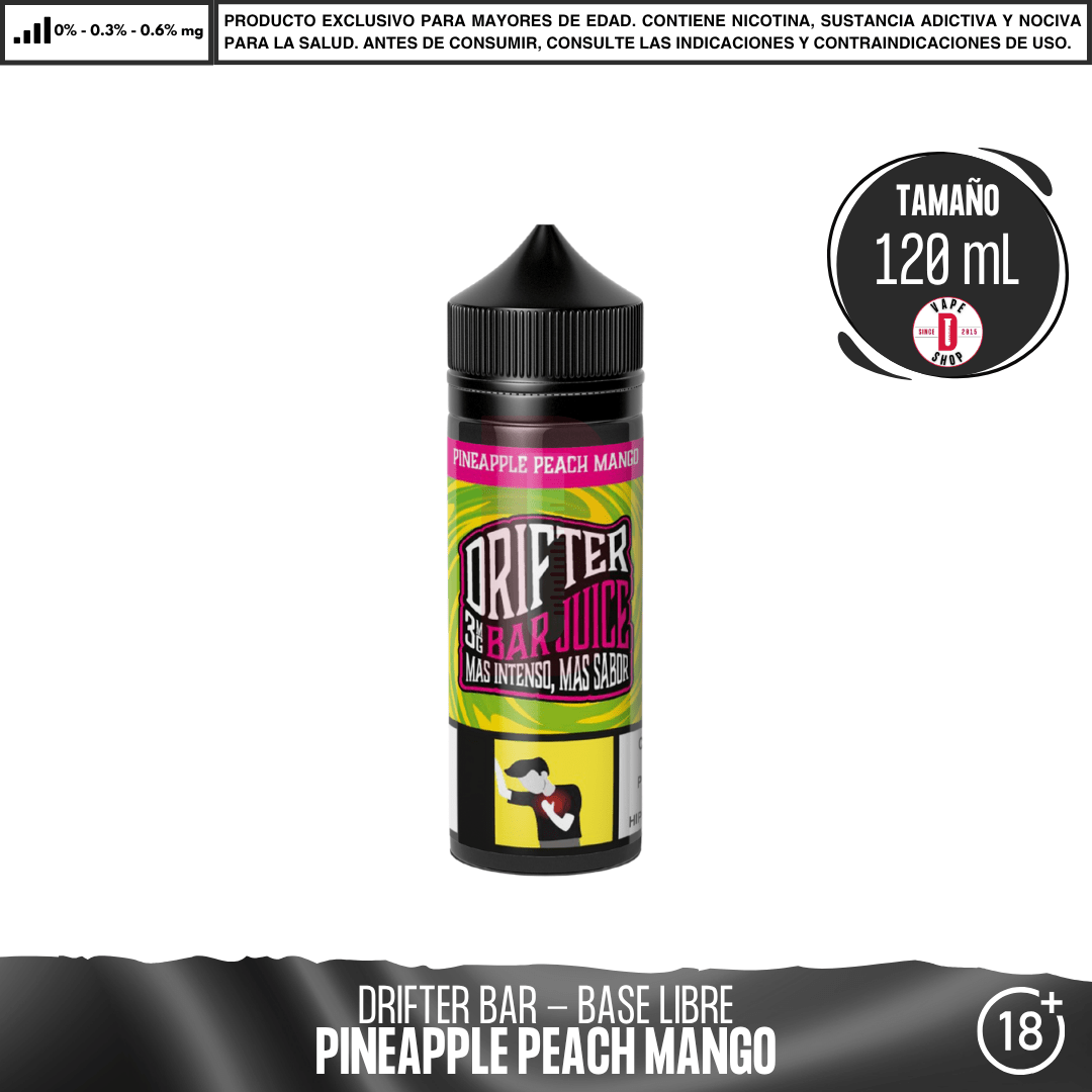 Drifter Bar Pineapple Peach Mango - Eliquid - Juice Sauz | BL-JUS-DRB-PPM-00