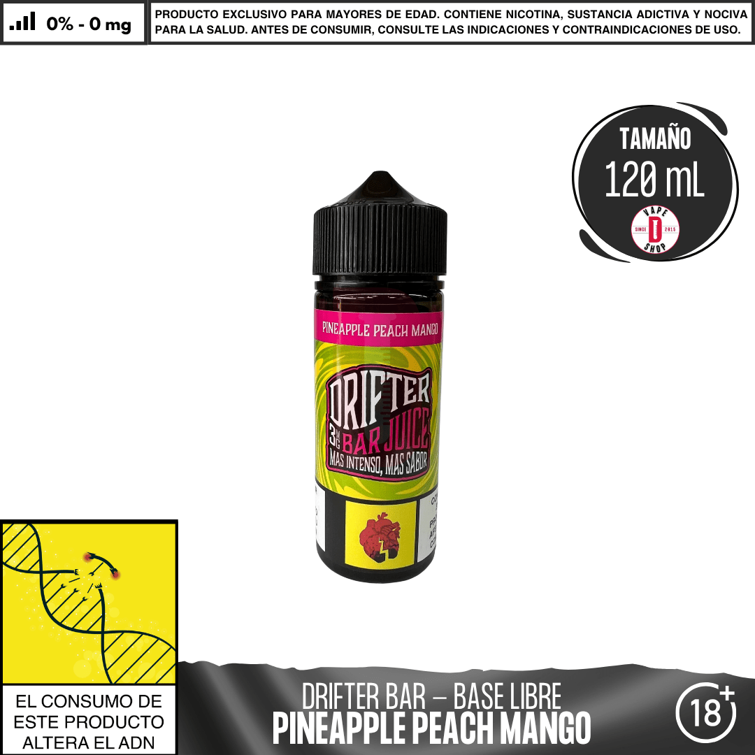 Drifter Bar Pineapple Peach Mango - Eliquid - Juice Sauz | BL - JUS - DRB - PPM - 00