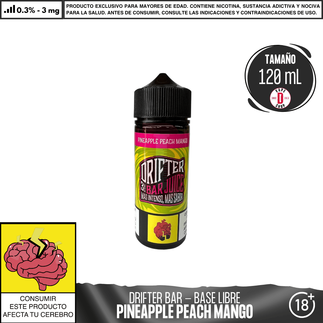 Drifter Bar Pineapple Peach Mango - Eliquid - Juice Sauz | BL - JUS - DRB - PPM - 03
