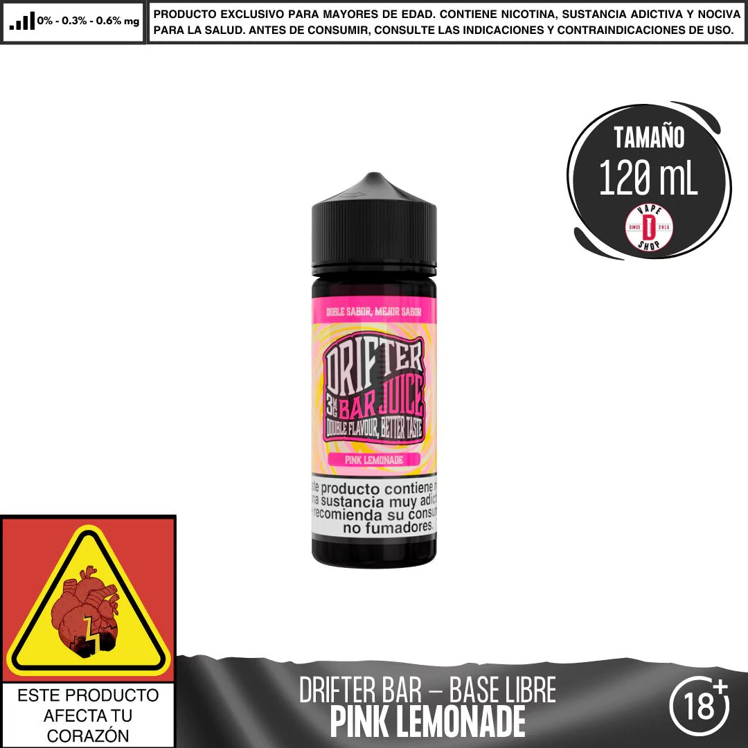 Drifter Bar Pink Lemonade - Eliquid - Juice Sauz | BL - JUS - DRB - PIL - 00