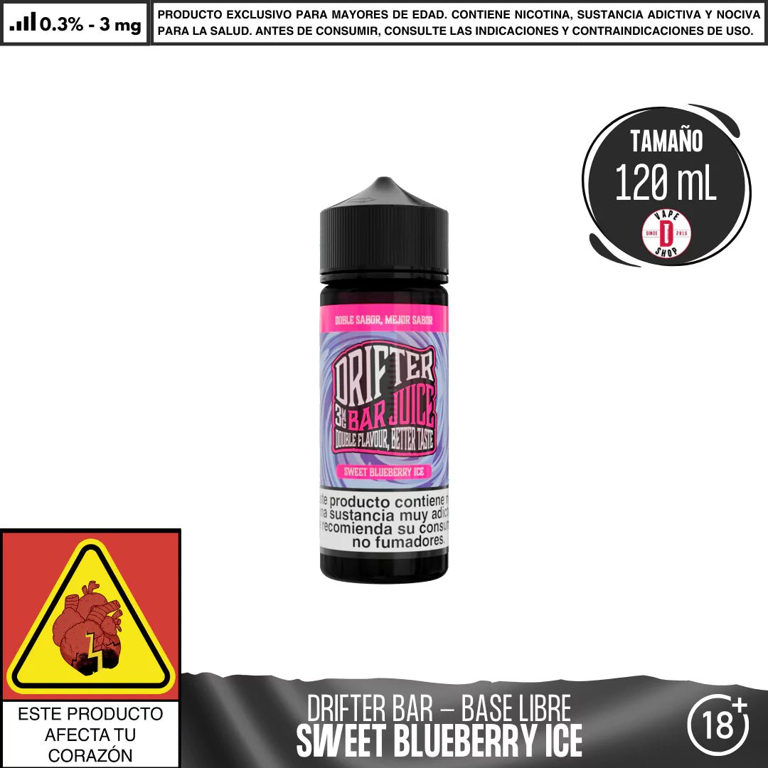 Drifter Bar Sweet Blueberry Ice - Eliquid - Juice Sauz | BL - JUS - DRB - SBI - 03