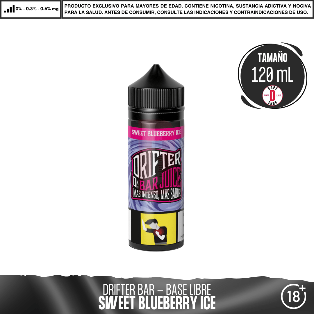 Drifter Bar Sweet Blueberry Ice - Eliquid - Juice Sauz | BL-JUS-DRB-SBI-00