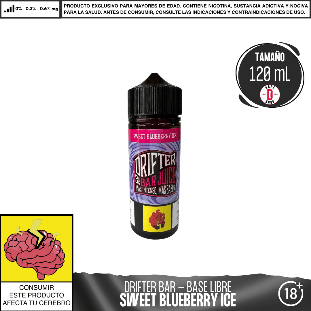 Drifter Bar Sweet Blueberry Ice - Eliquid - Juice Sauz | BL - JUS - DRB - SBI - 00