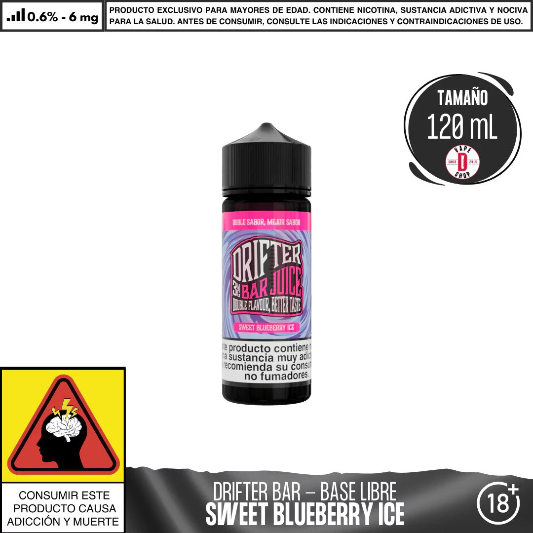 Drifter Bar Sweet Blueberry Ice - Eliquid - Juice Sauz | BL - JUS - DRB - SBI - 06