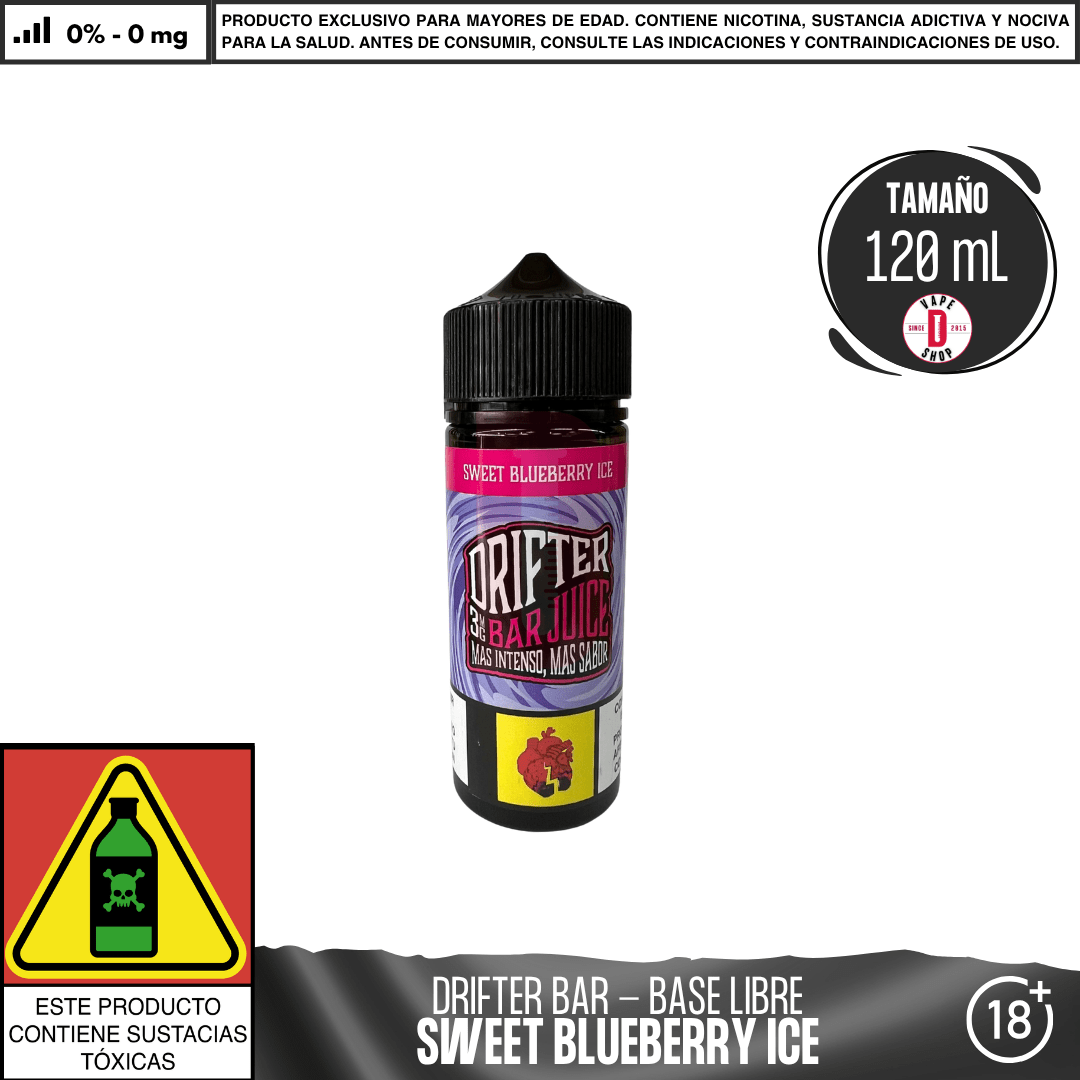 Drifter Bar Sweet Blueberry Ice - Eliquid - Juice Sauz | BL - JUS - DRB - SBI - 00