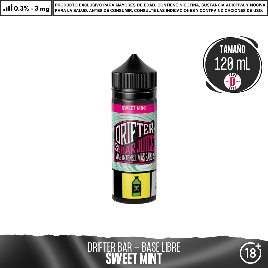 Drifter Bar Sweet Mint - Eliquid - Juice Sauz | BL-JUS-DRB-SWM-03