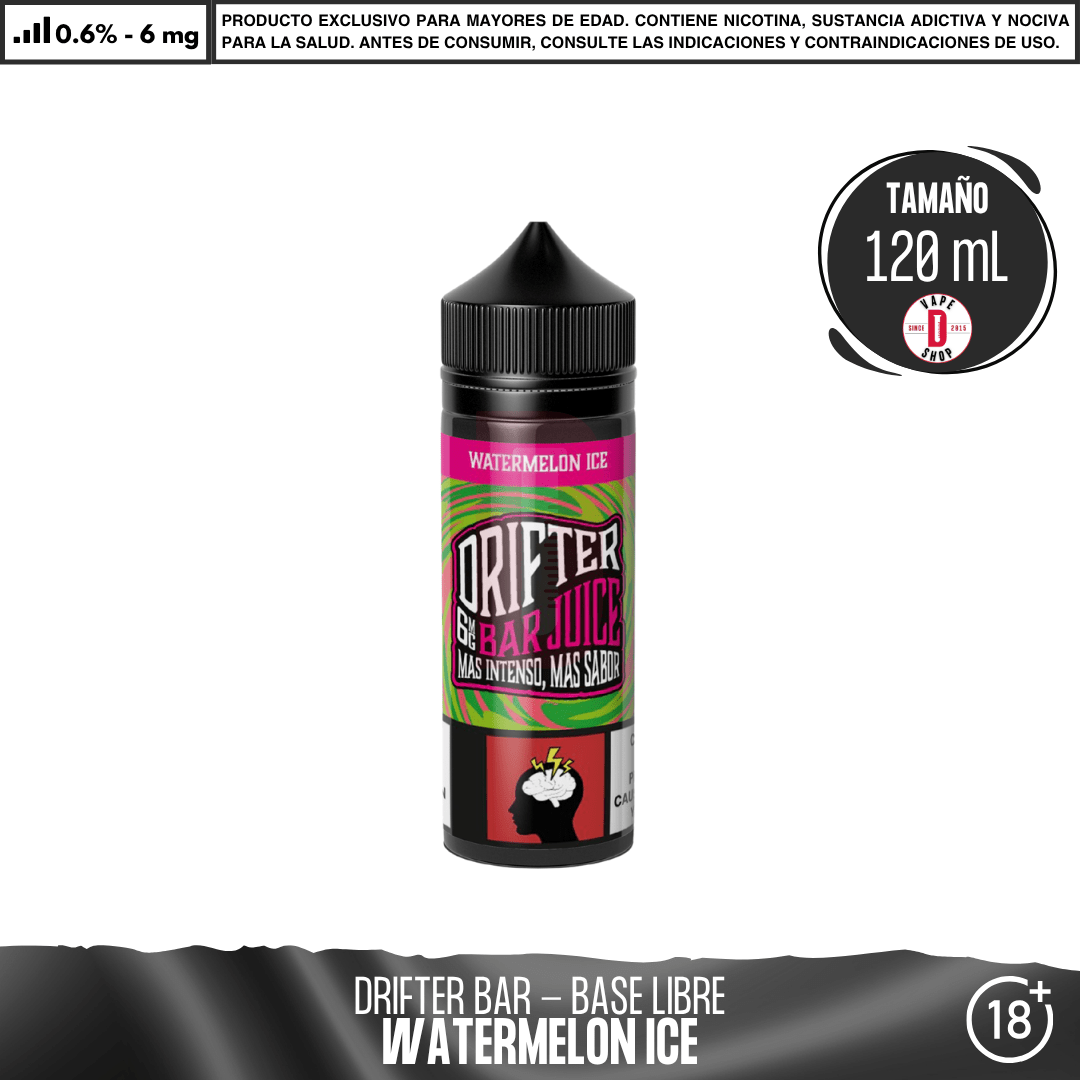 Drifter Bar Watermelon Ice - Eliquid - Juice Sauz | BL-JUS-DRB-WAI-06