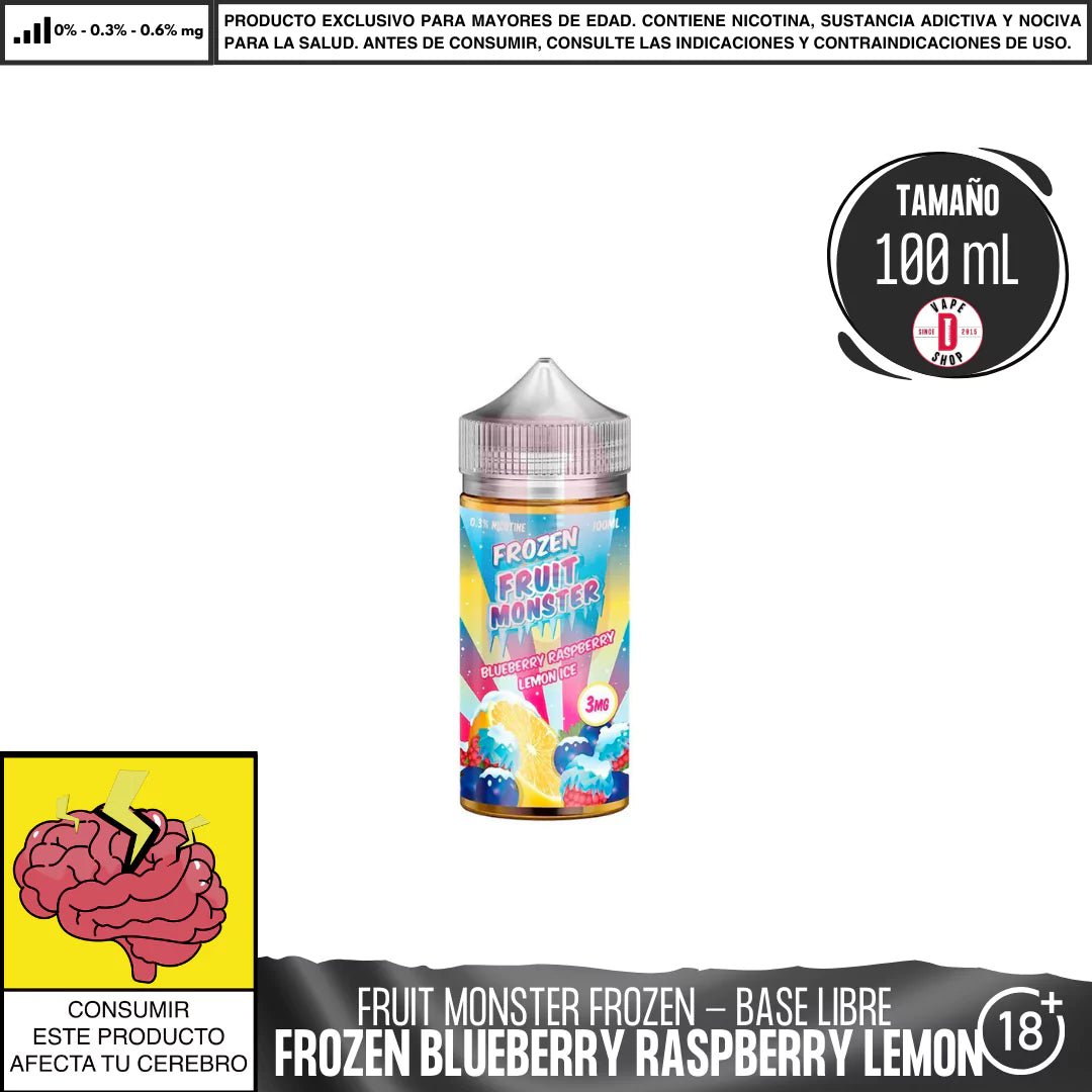 Frozen Fruit Monster Blueberry Raspberry Lemon Ice - Eliquid - Monsterlabs | BL - ML - FFM - BRL - 00