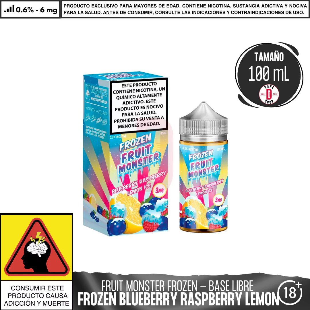 Frozen Fruit Monster Blueberry Raspberry Lemon Ice - Eliquid - Monsterlabs | BL - ML - FFM - BRL - 06
