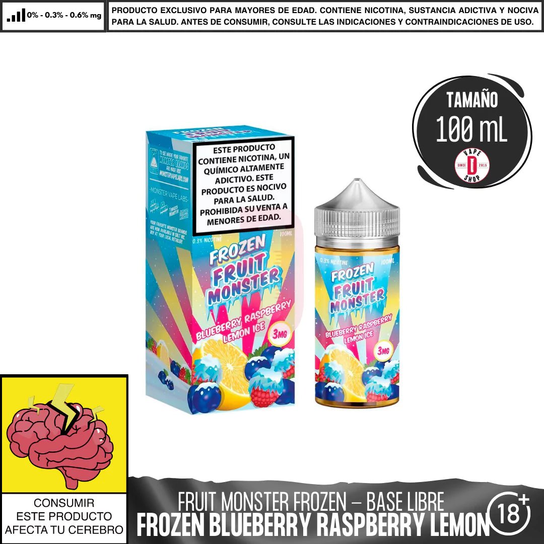 Frozen Fruit Monster Blueberry Raspberry Lemon Ice - Eliquid - Monsterlabs | BL - ML - FFM - BRL - 00