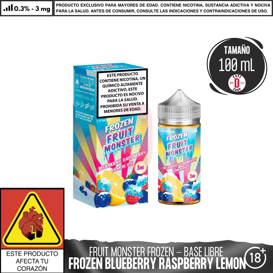 Frozen Fruit Monster Blueberry Raspberry Lemon Ice - Eliquid - Monsterlabs | BL - ML - FFM - BRL - 03