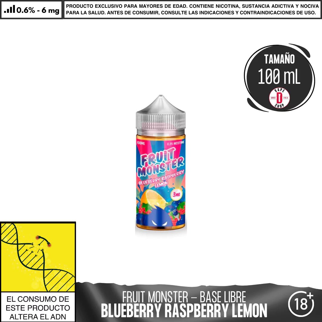 Fruit Monster Blueberry Raspberry Lemon - Eliquid - Monsterlabs | BL - ML - FM - BRL - 02