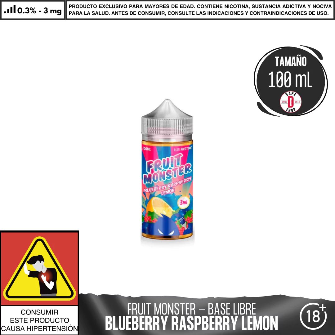 Fruit Monster Blueberry Raspberry Lemon - Eliquid - Monsterlabs | BL - ML - FM - BRL - 01