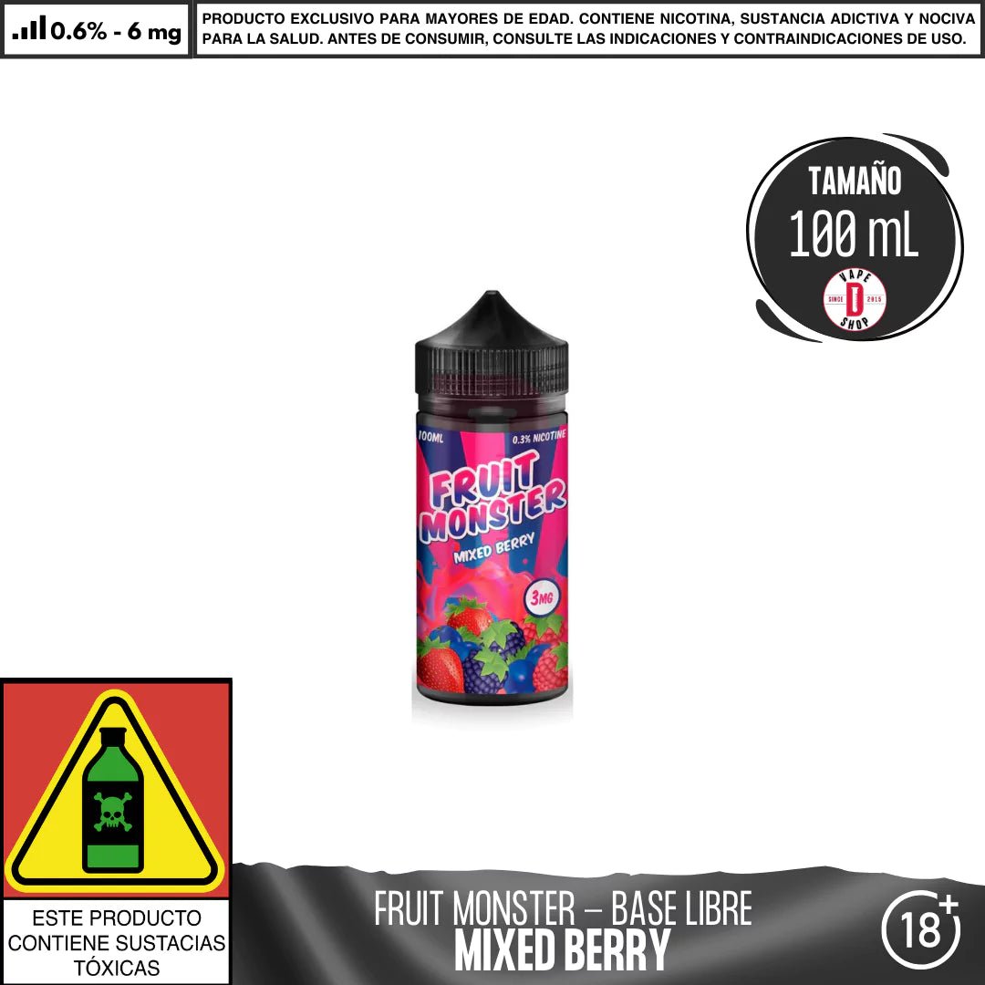 Fruit Monster Mixed Berry - Eliquid - Monsterlabs | BL - ML - FM - MB - 06