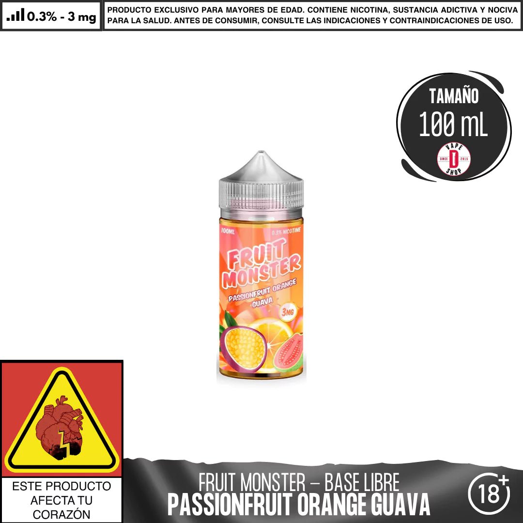 Fruit Monster PassionFruit Orange Guava - Eliquid - Monsterlabs | BL - ML - FM - POG - 03