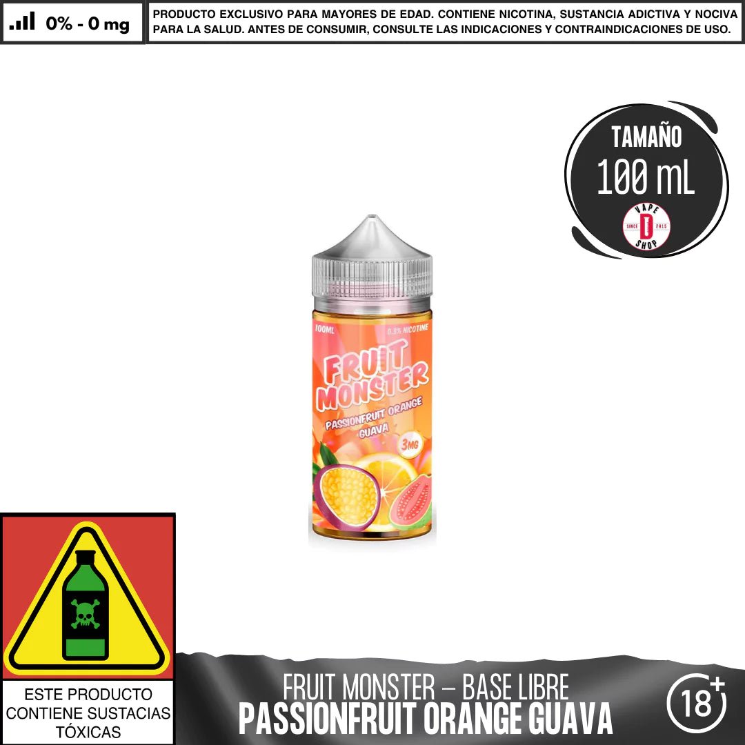 Fruit Monster PassionFruit Orange Guava - Eliquid - Monsterlabs | BL - ML - FM - POG - 00