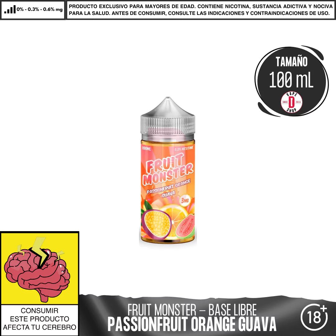 Fruit Monster PassionFruit Orange Guava - Eliquid - Monsterlabs | BL - ML - FM - POG - 00