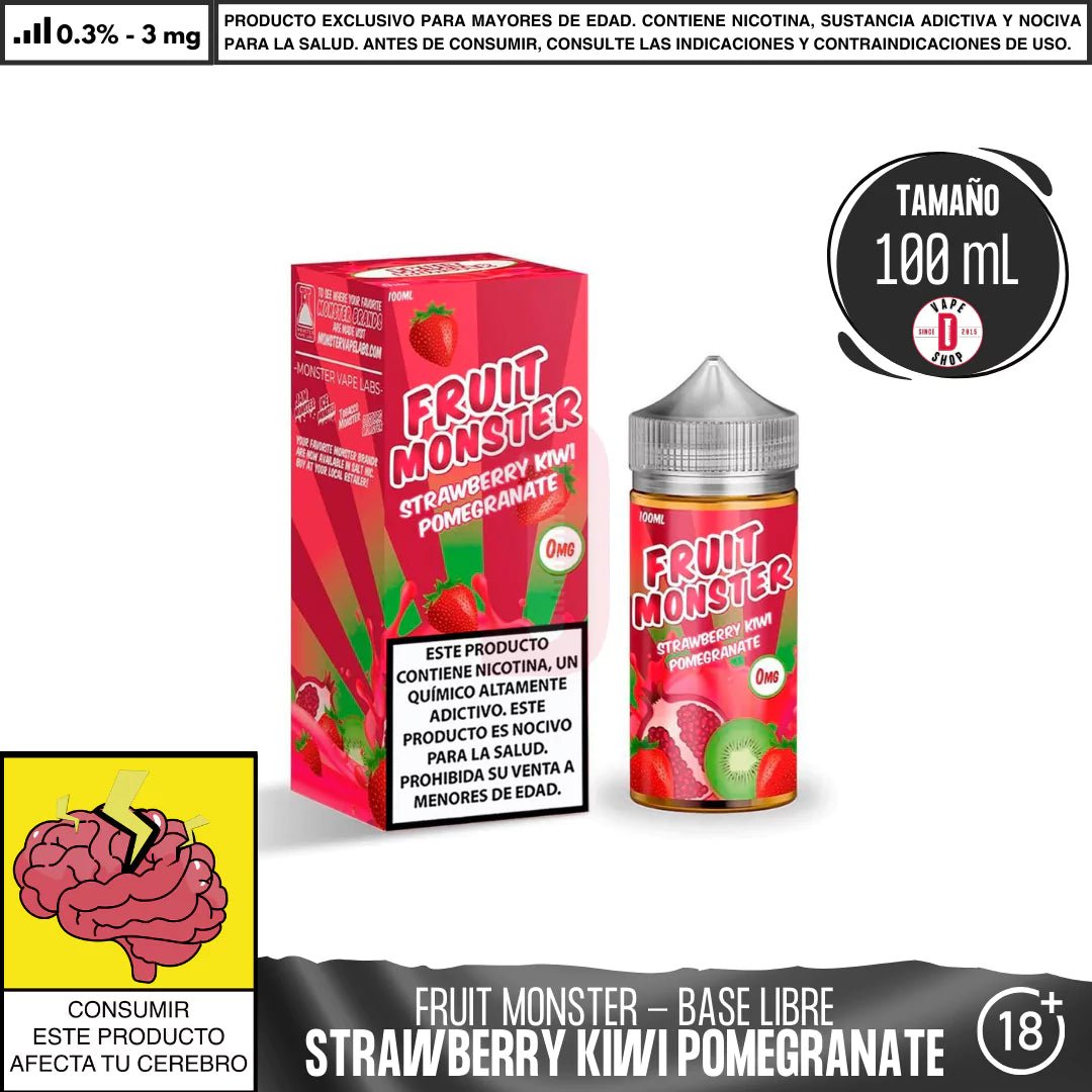 Fruit Monster Strawberry Kiwi Pomegranate - Eliquid - Monsterlabs | BL - ML - FM - SKP - 03