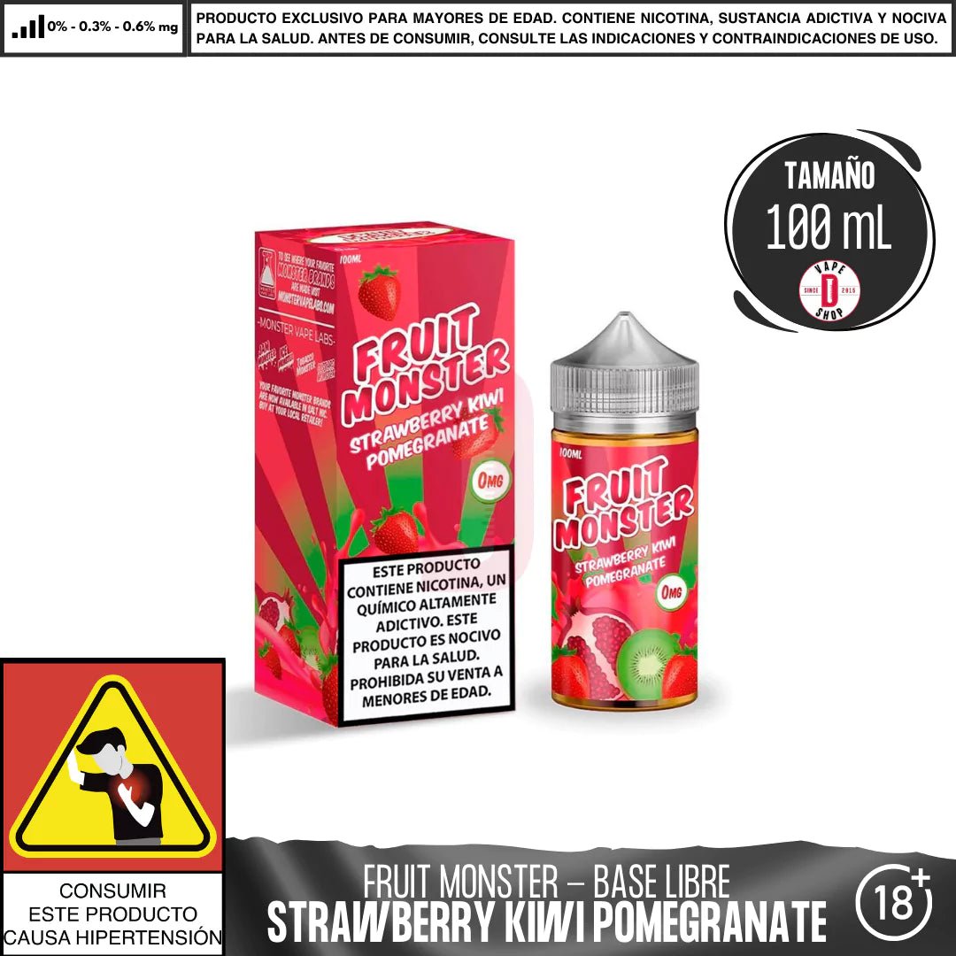 Fruit Monster Strawberry Kiwi Pomegranate - Eliquid - Monsterlabs | BL - ML - FM - SKP - 00